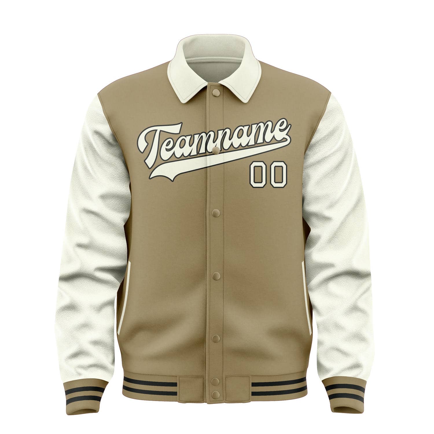 Maßgeschneidertes Hellkhaki Beige Jacke
