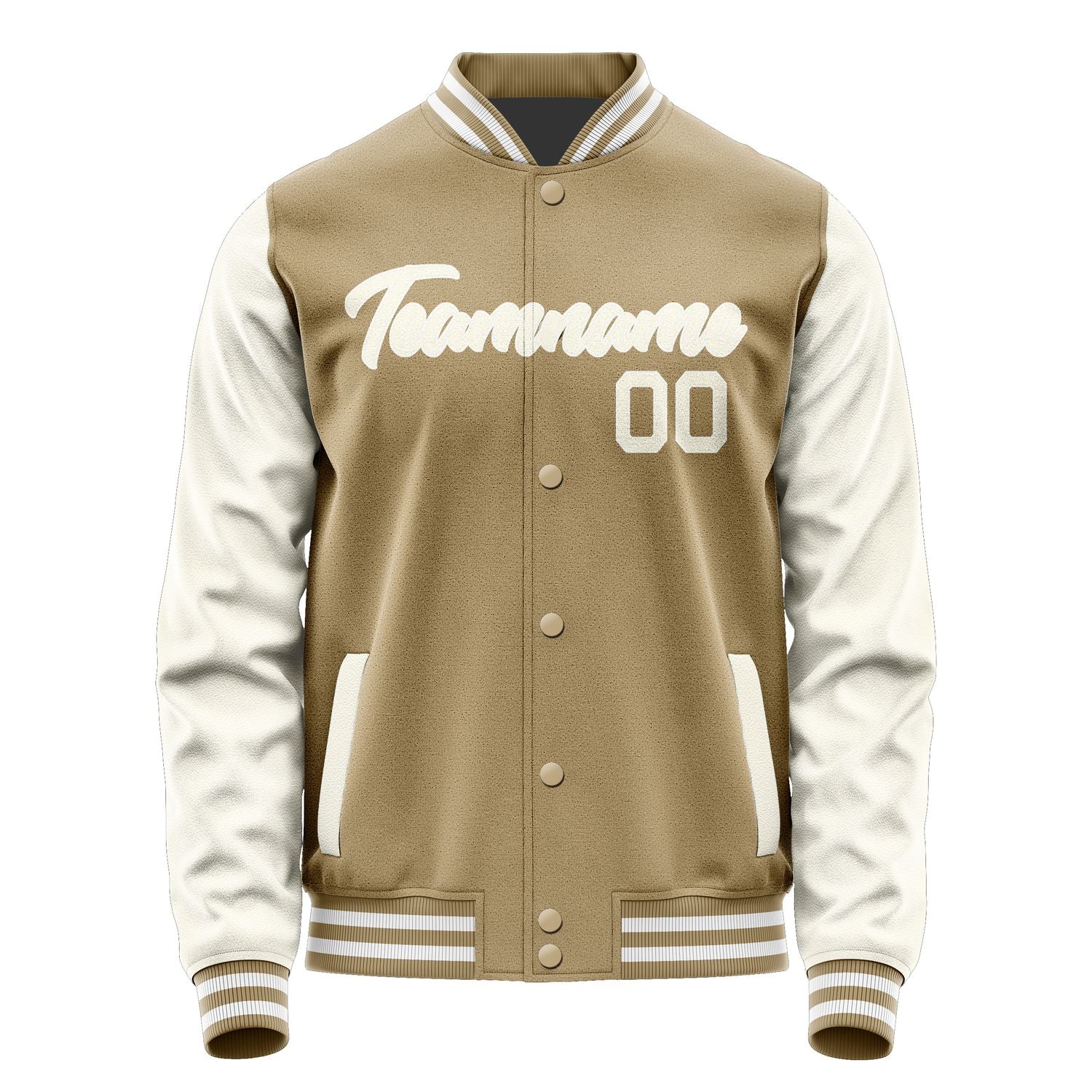 Maßgeschneidertes Hellkhaki Beige Jacke JA2525032518B21803