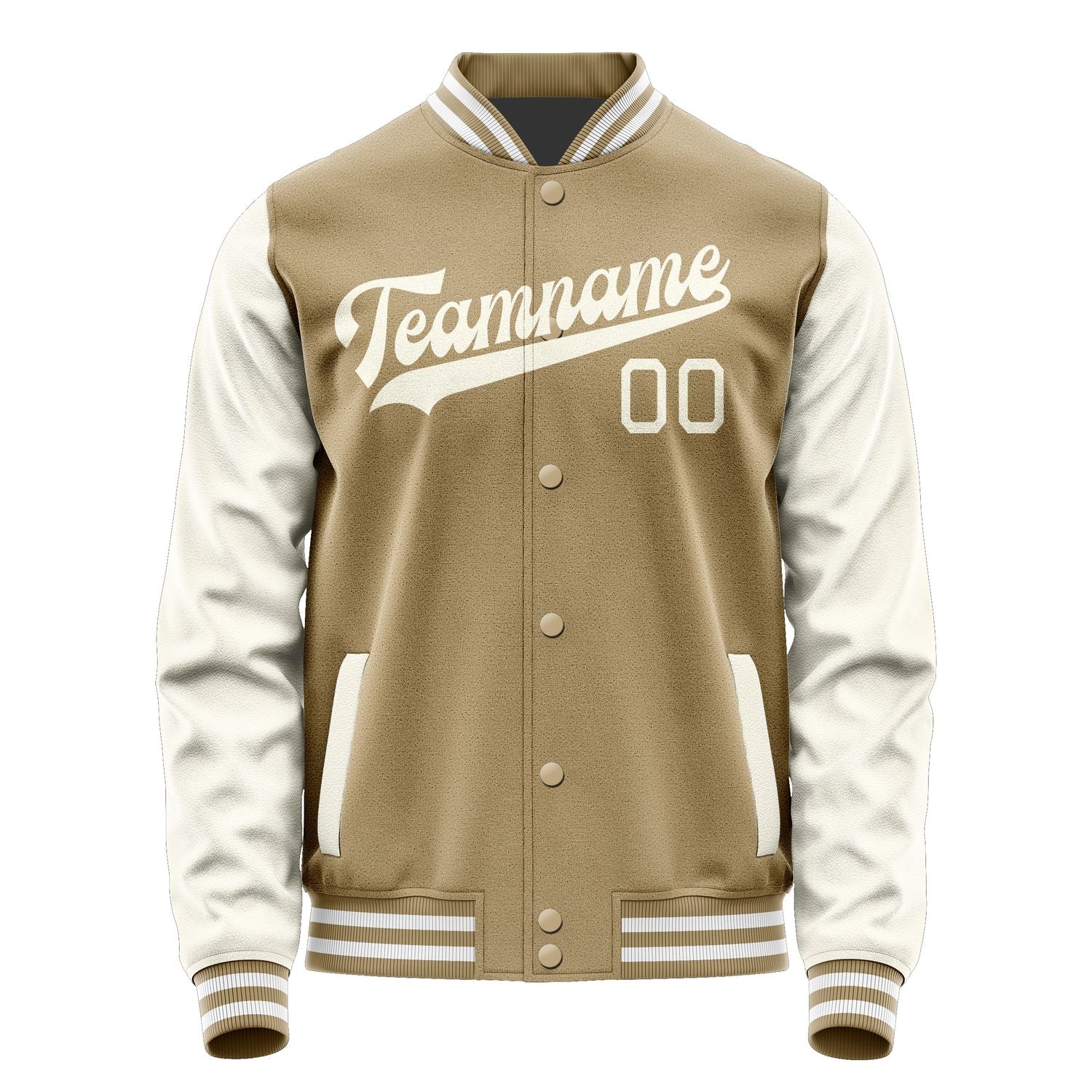Maßgeschneidertes Hellkhaki Beige Jacke JA2525032518B31803