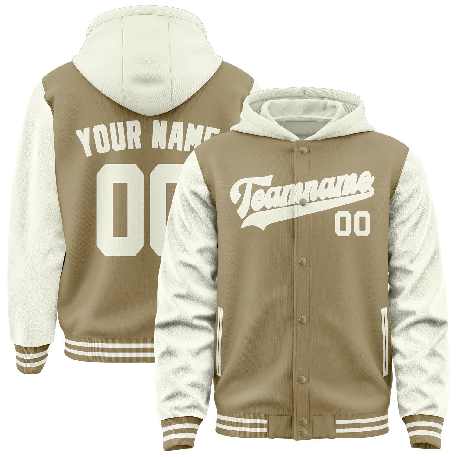 Maßgeschneidertes Hellkhaki Beige Jacke