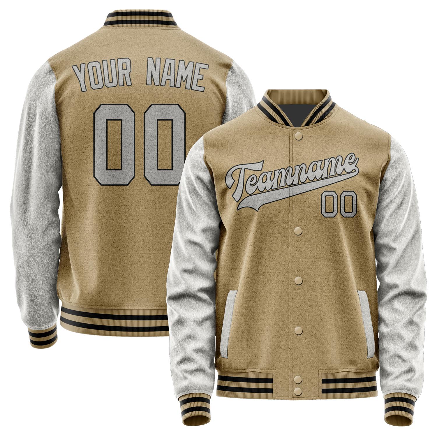 Maßgeschneidertes Hellkhaki Grau Jacke JA2525042517B31704