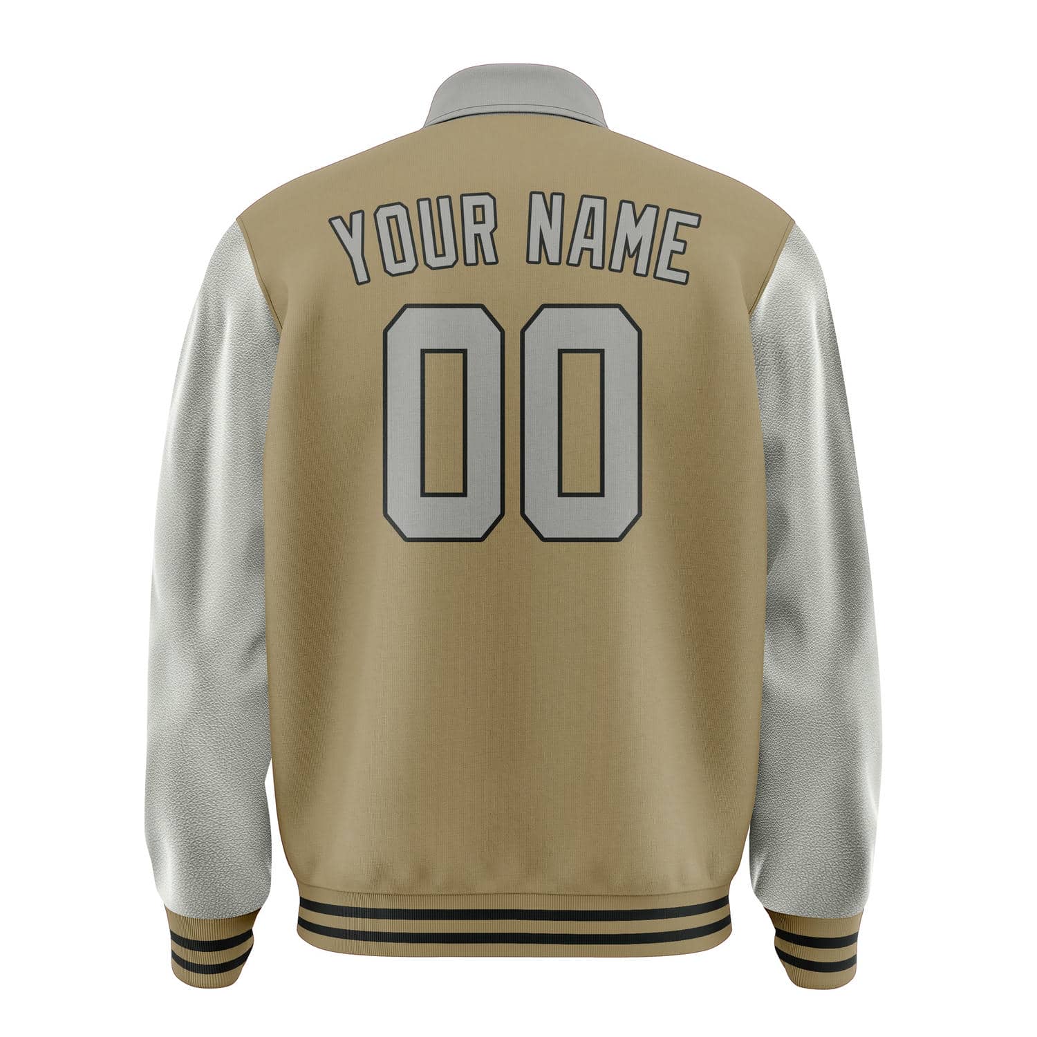 Maßgeschneidertes Hellkhaki Grau Jacke