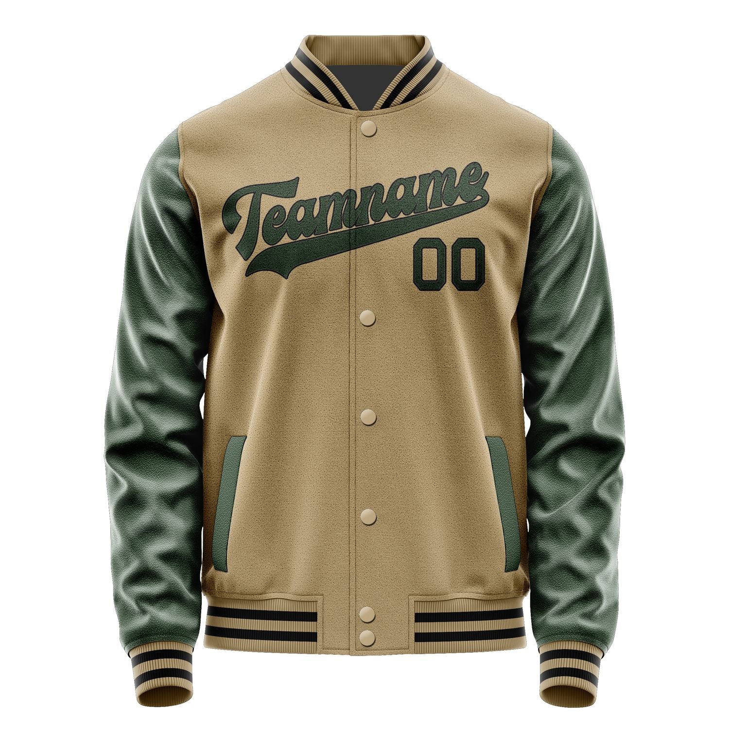 Maßgeschneidertes Hellkhaki Tannengrün Jacke JA2525062517B31706