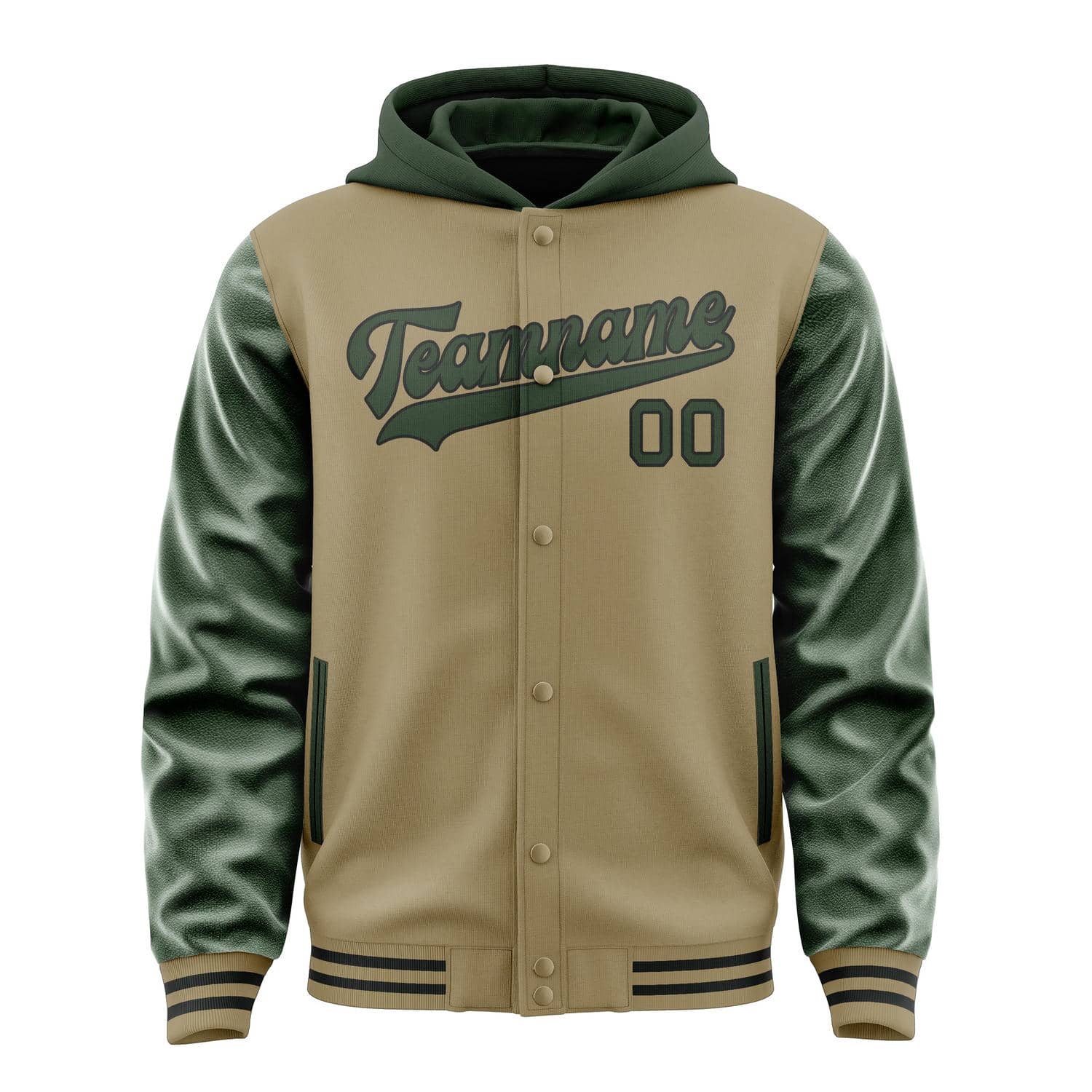 Maßgeschneidertes Hellkhaki Tannengrün Jacke