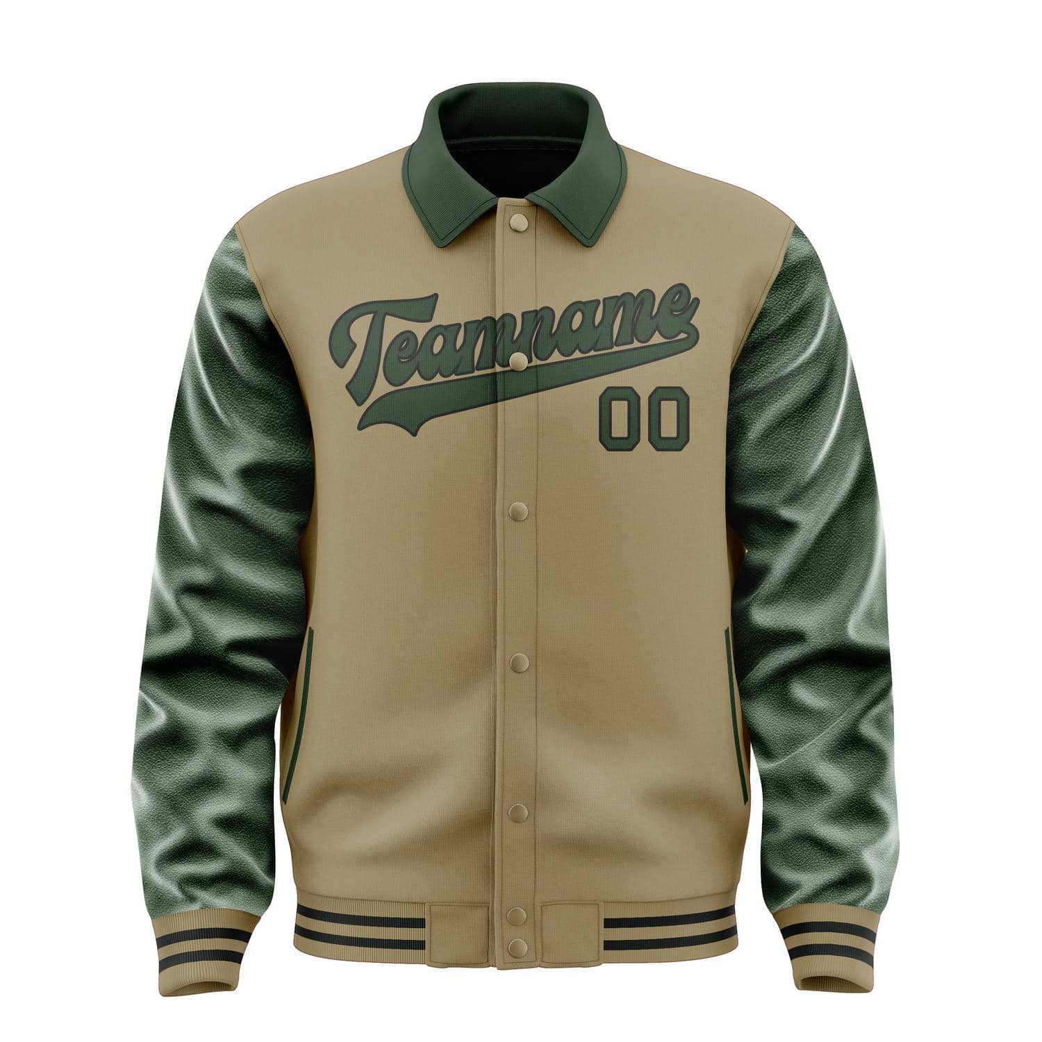 Maßgeschneidertes Hellkhaki Tannengrün Jacke