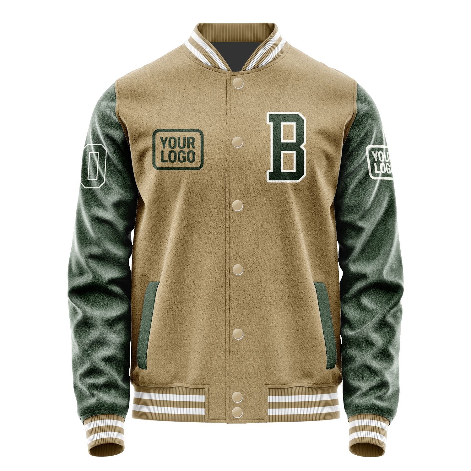 Maßgeschneidertes Hellkhaki Tannengrün Jacke JA252506251818060618