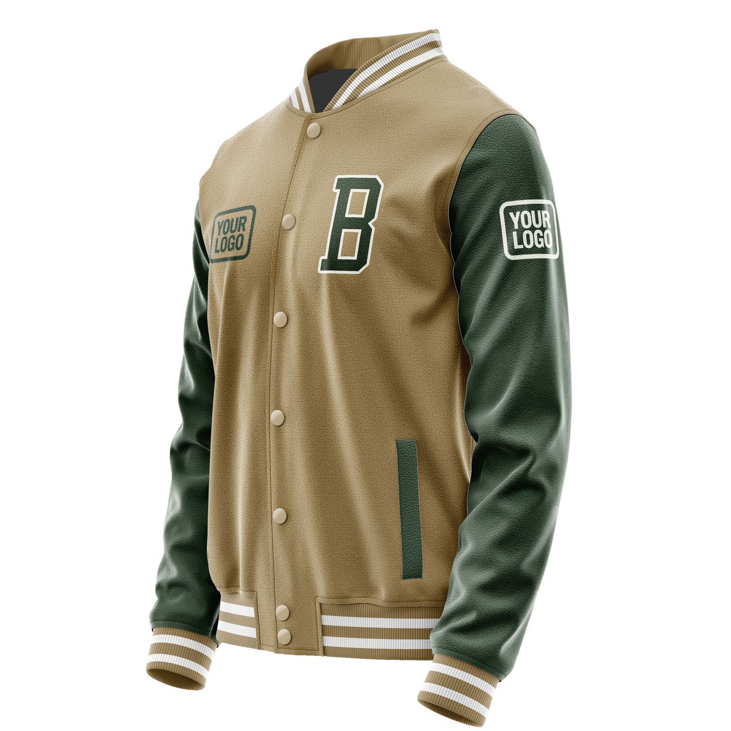 Maßgeschneidertes Hellkhaki Tannengrün Jacke JA252506251818060618