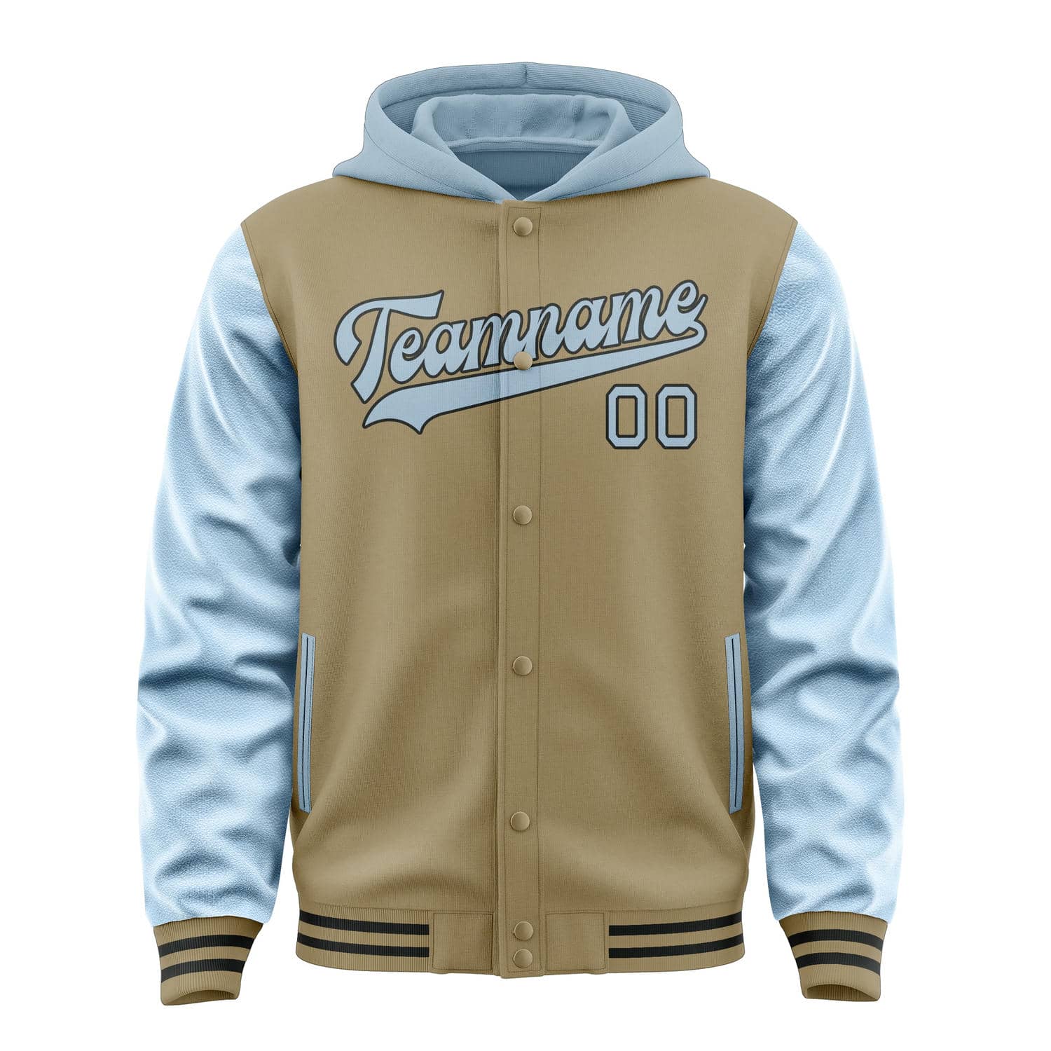 Maßgeschneidertes Hellkhaki Hellblau Jacke