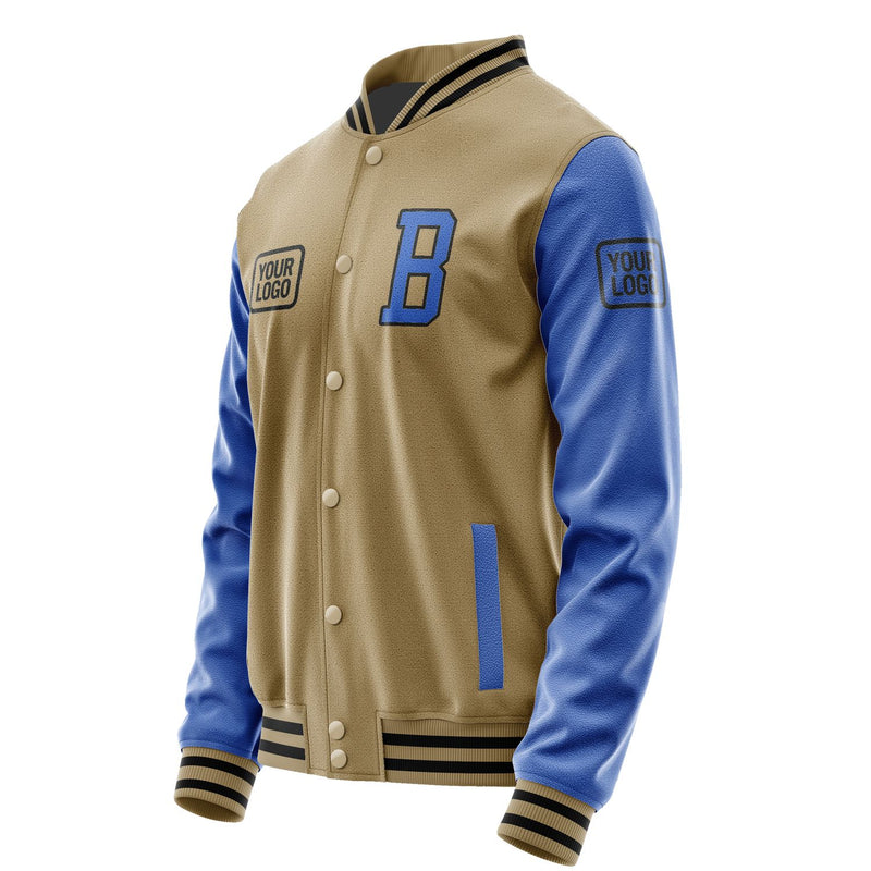 Maßgeschneidertes Hellkhaki Himmelblau Jacke JA252509251717090917