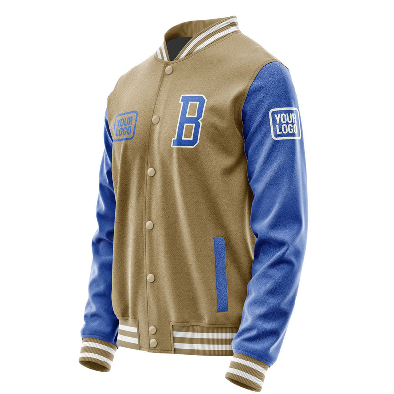 Maßgeschneidertes Hellkhaki Himmelblau Jacke JA252509251818090918