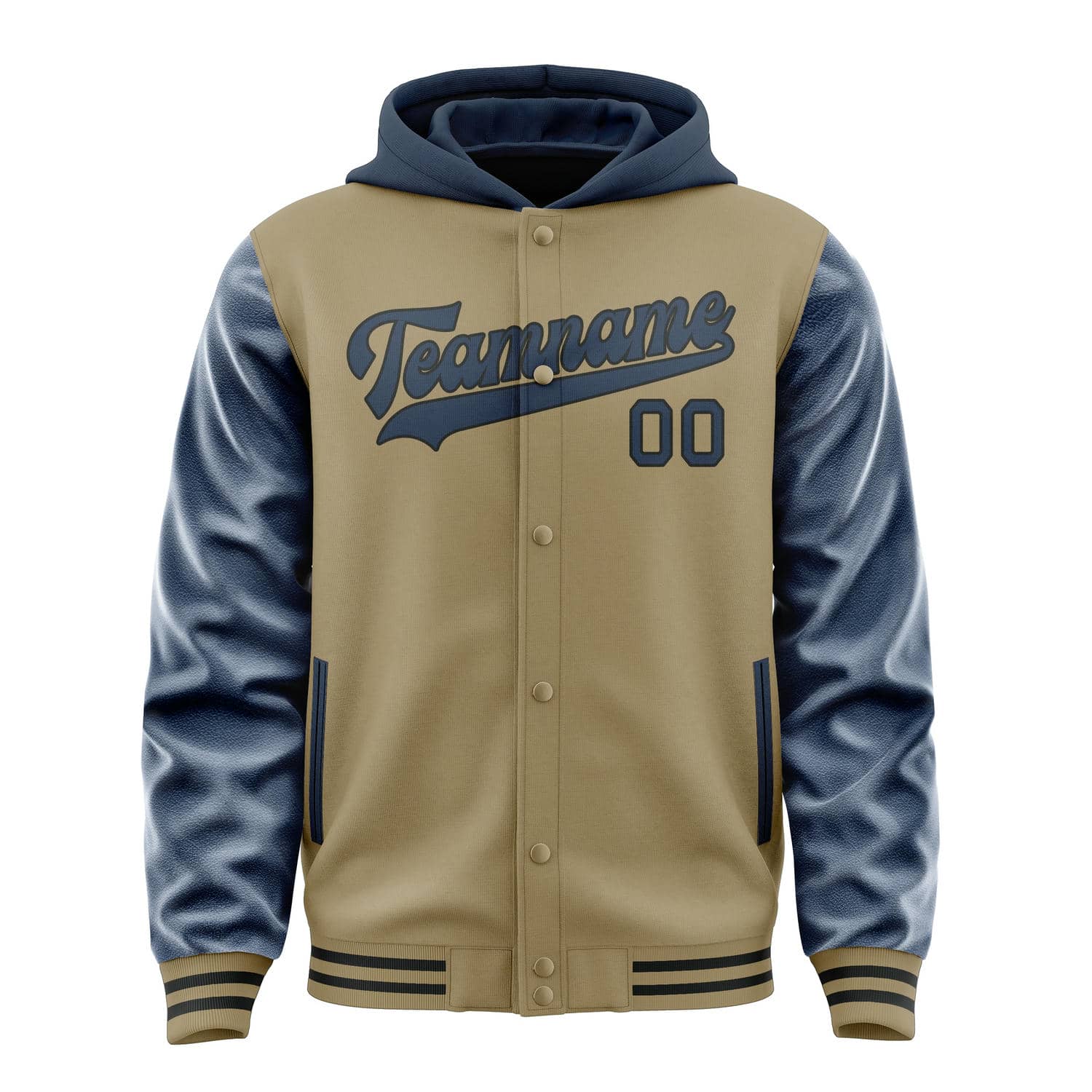 Maßgeschneidertes Hellkhaki Marineblau Jacke