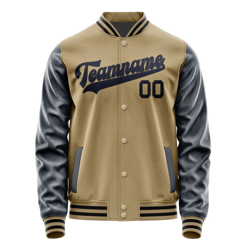Maßgeschneidertes Hellkhaki Stahlblau Jacke JA2525112517B31711