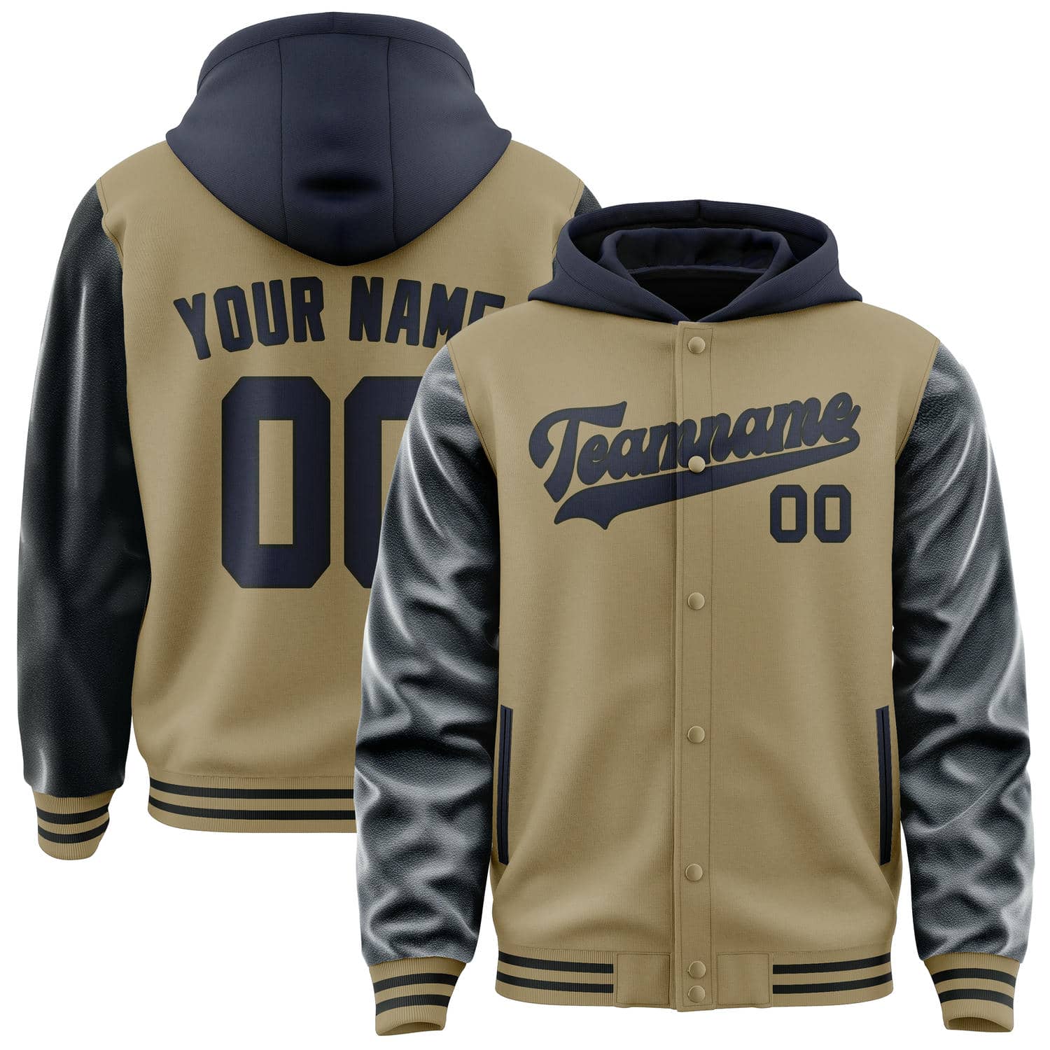 Maßgeschneidertes Hellkhaki Stahlblau Jacke