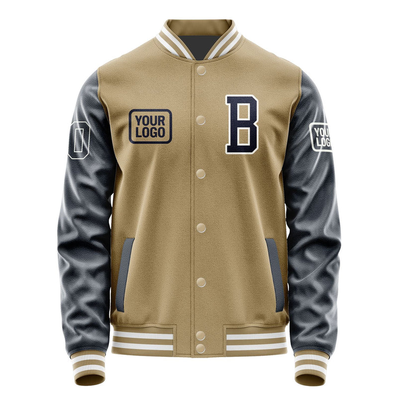 Maßgeschneidertes Hellkhaki Stahlblau Jacke JA252511251818111118