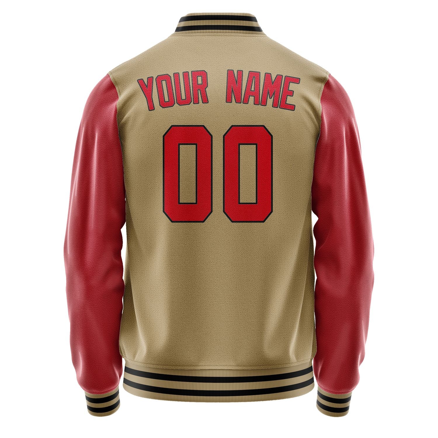 Maßgeschneidertes Hellkhaki Rot Jacke JA2525142517B31714