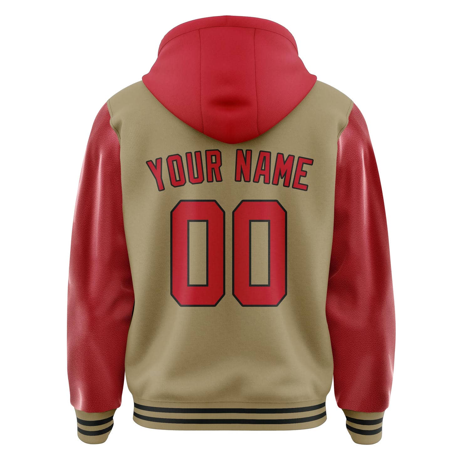 Maßgeschneidertes Hellkhaki Rot Jacke