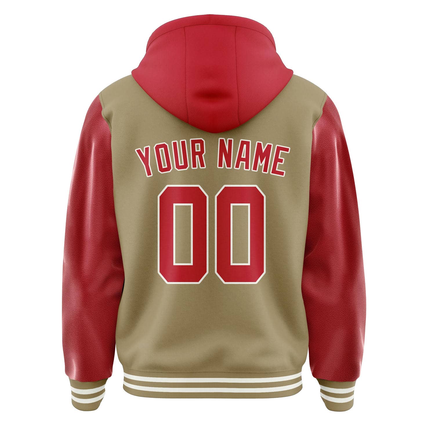 Maßgeschneidertes Hellkhaki Rot Jacke
