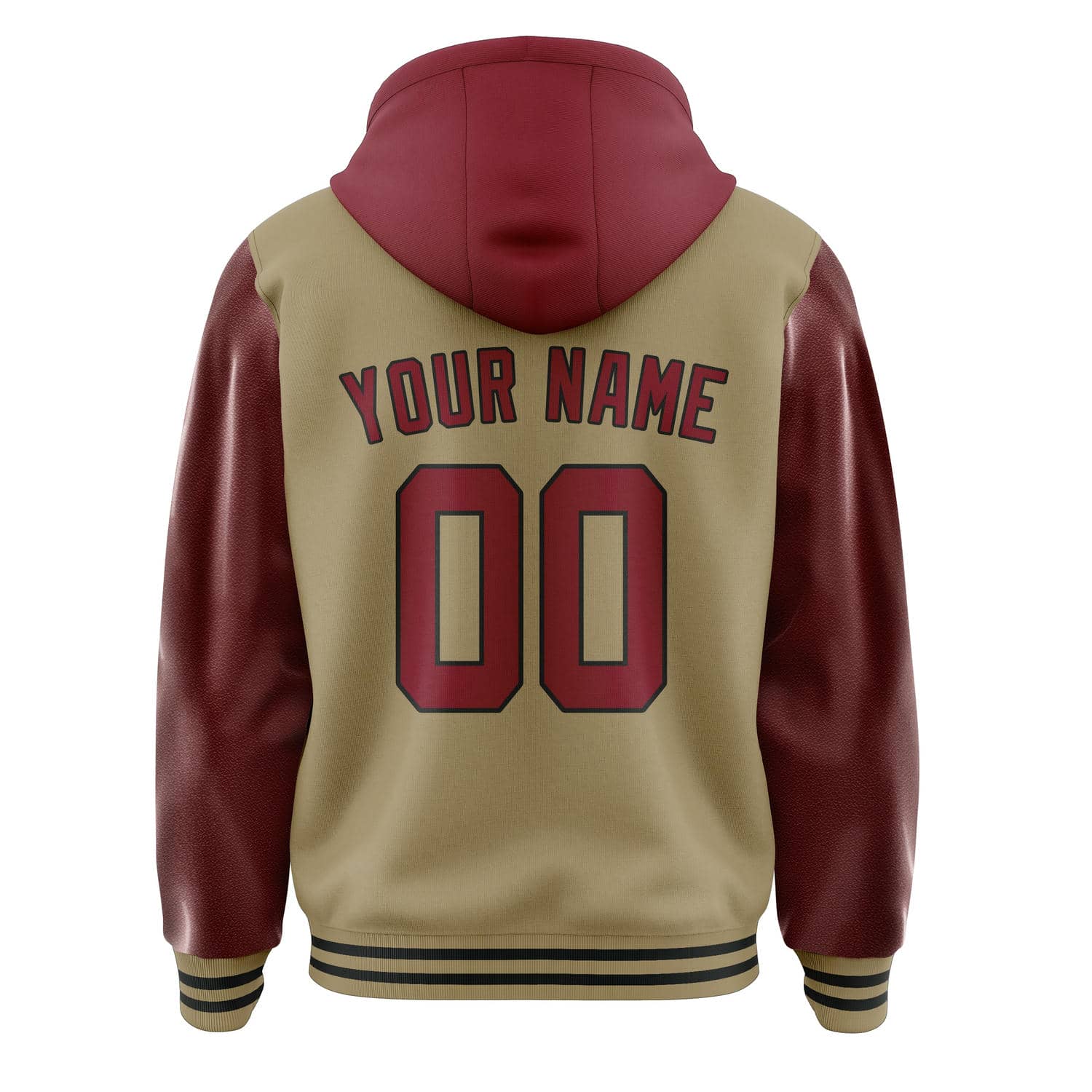 Maßgeschneidertes Hellkhaki Karmesinrot Jacke