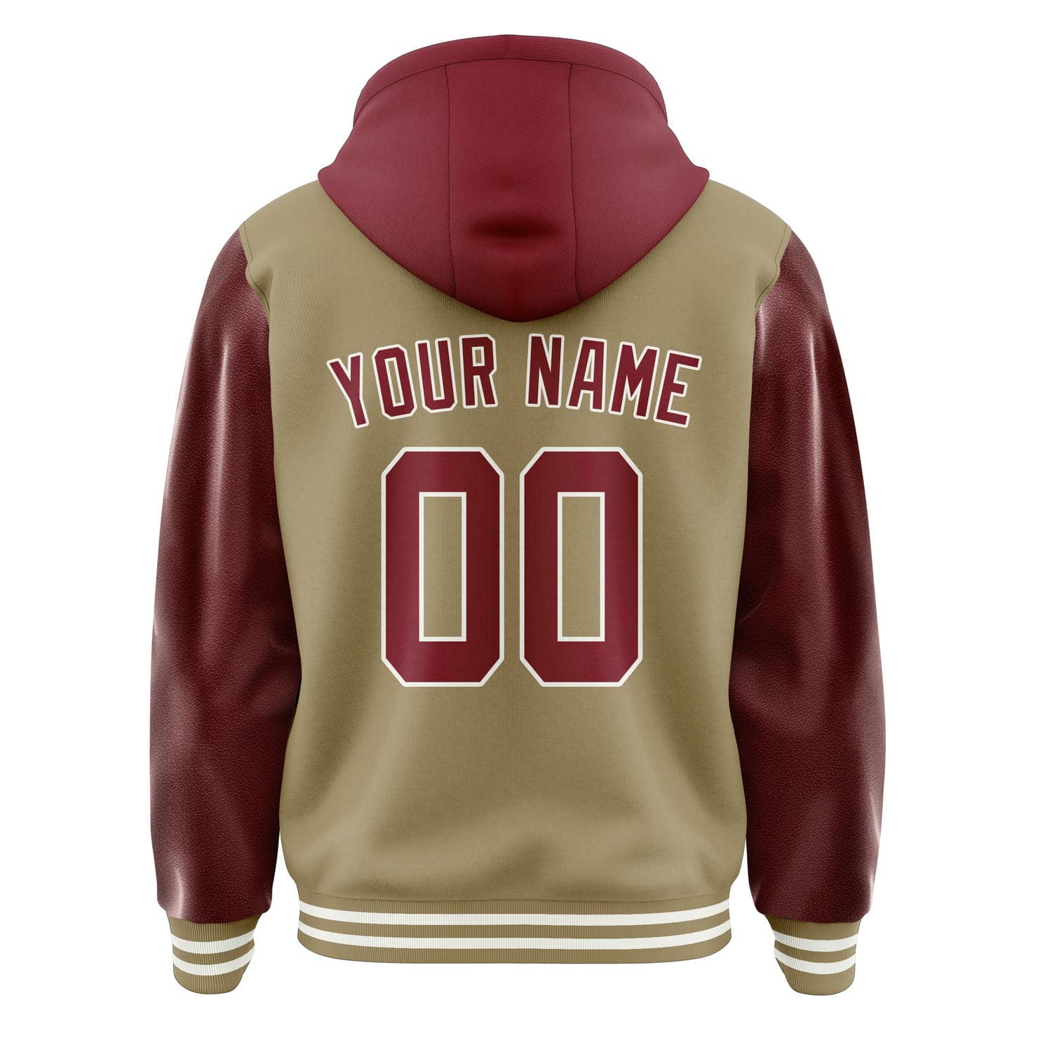 Maßgeschneidertes Hellkhaki Karmesinrot Jacke
