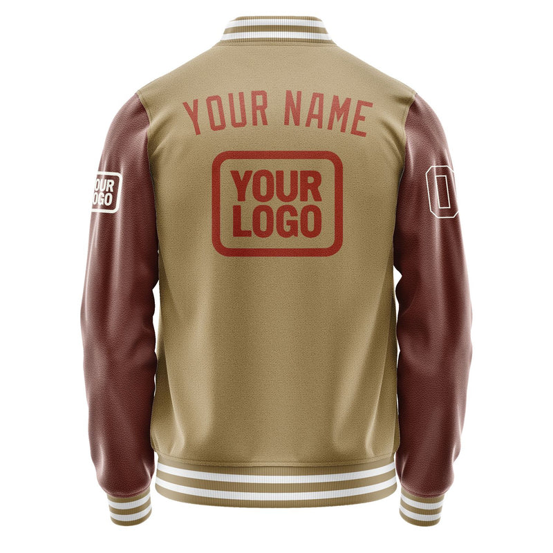 Maßgeschneidertes Hellkhaki Korallenrot Jacke JA252516251818161618
