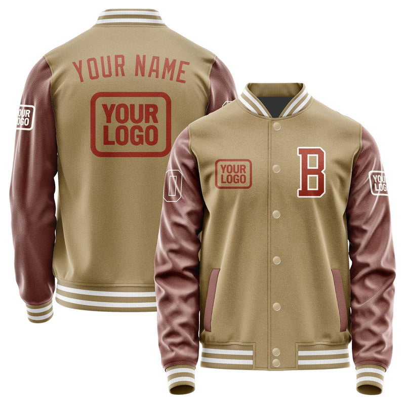 Maßgeschneidertes Hellkhaki Korallenrot Jacke JA252516251818161618