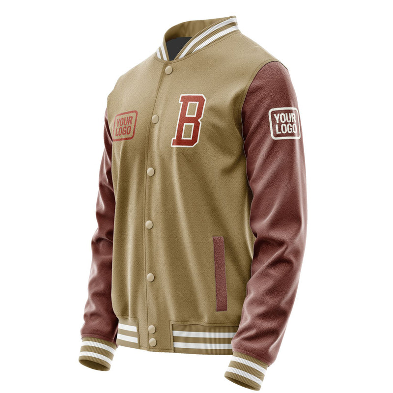 Maßgeschneidertes Hellkhaki Korallenrot Jacke JA252516251818161618