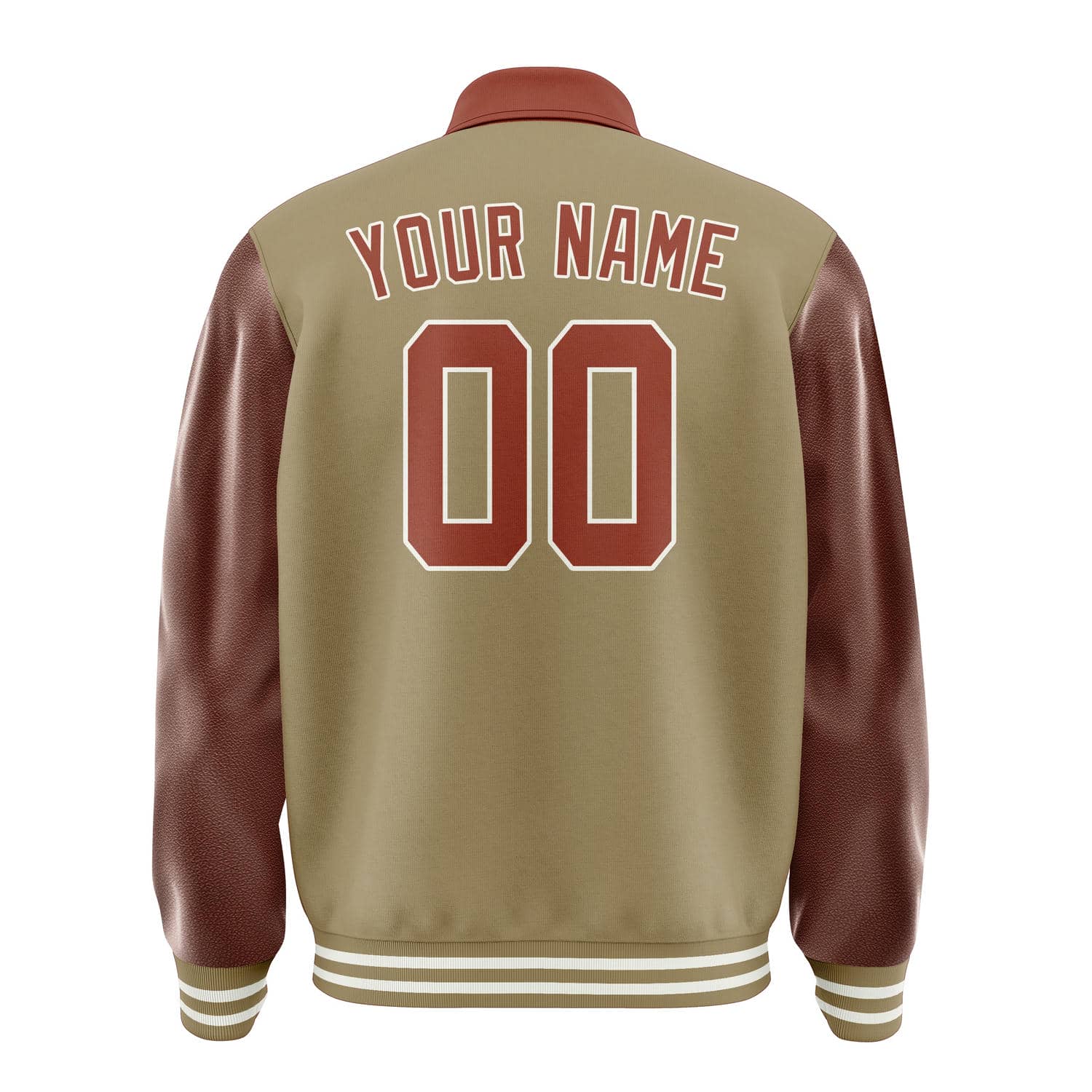 Maßgeschneidertes Hellkhaki Korallenrot Jacke