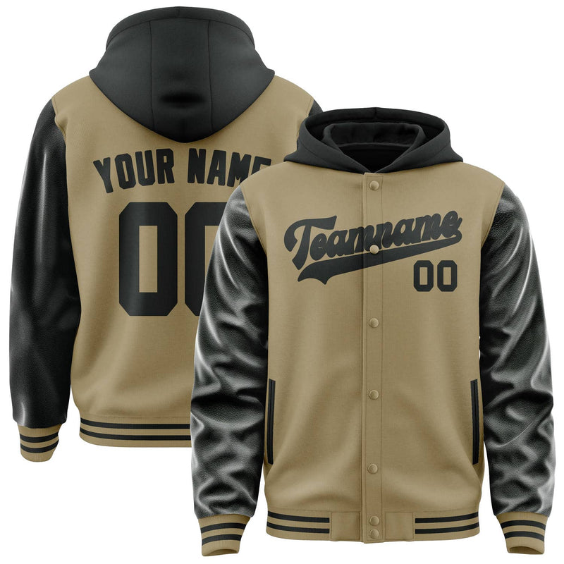 Maßgeschneidertes Hellkhaki Schwarz Jacke JA252517251717171717