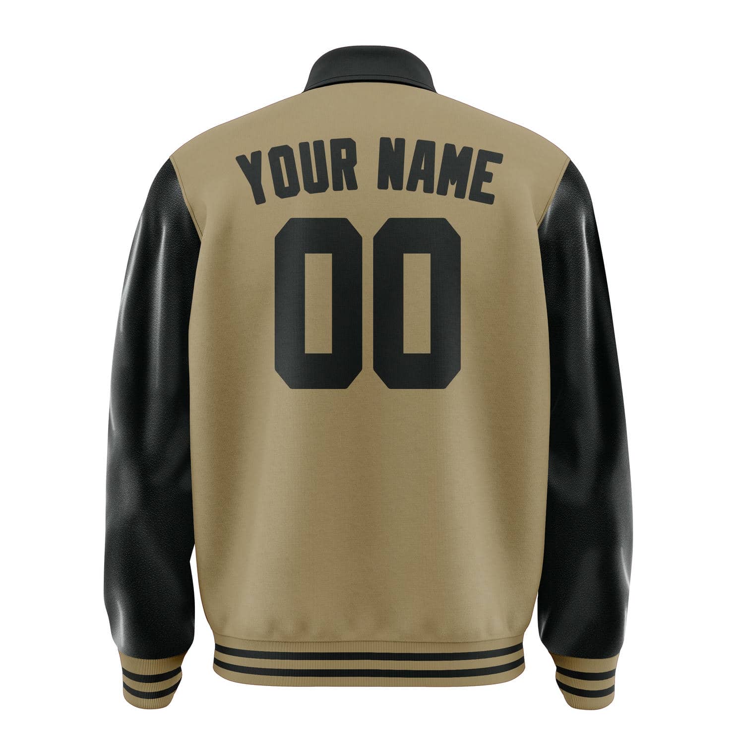 Maßgeschneidertes Hellkhaki Schwarz Jacke