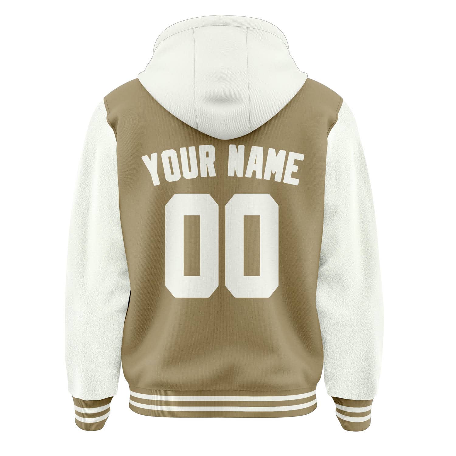 Maßgeschneidertes Hellkhaki Weiß Jacke