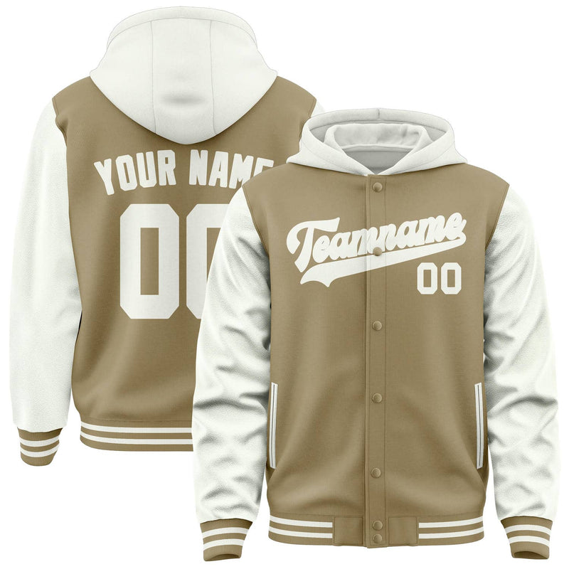 Maßgeschneidertes Hellkhaki Weiß Jacke JA252518251818181818