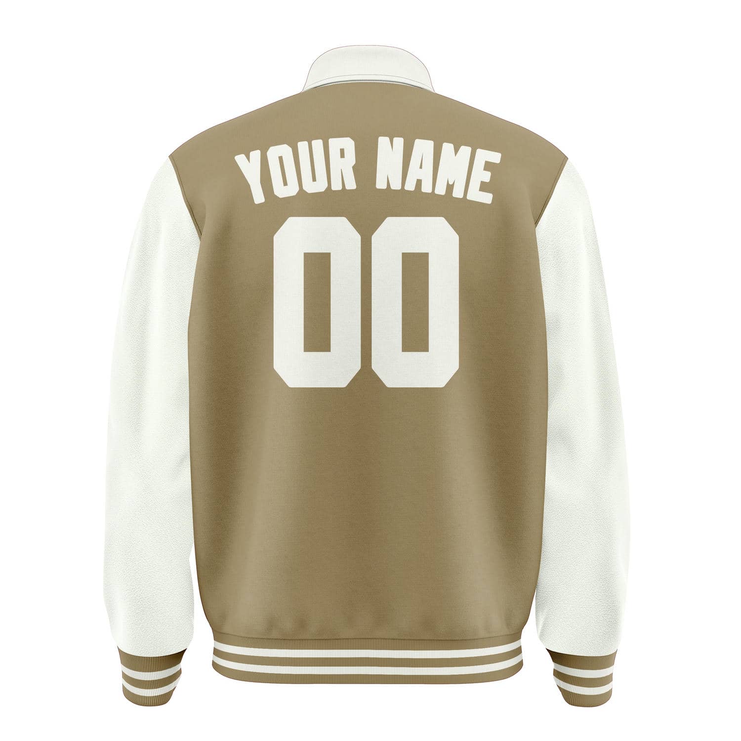 Maßgeschneidertes Hellkhaki Weiß Jacke