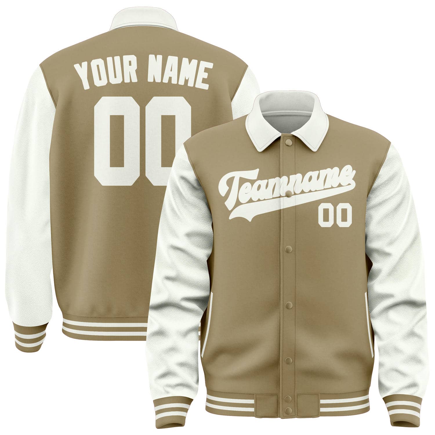 Maßgeschneidertes Hellkhaki Weiß Jacke JA252518251818181818