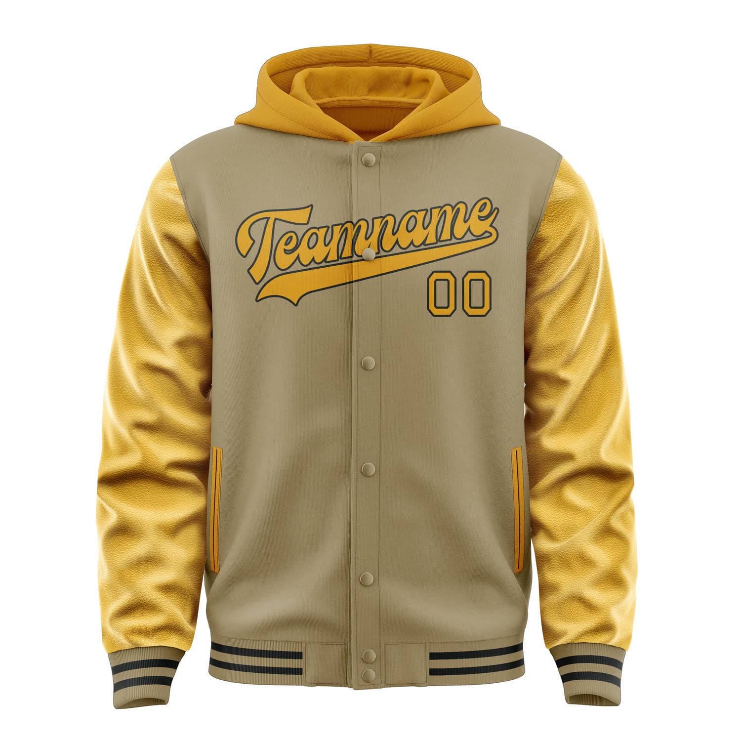 Maßgeschneidertes Hellkhaki Gelb Jacke