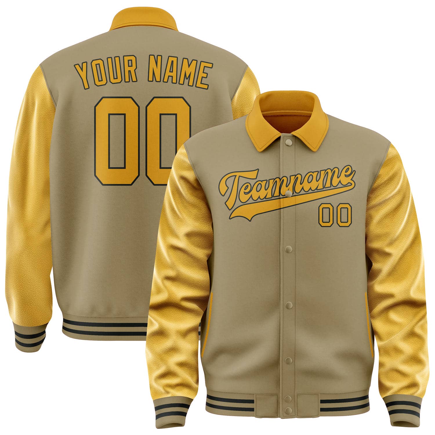 Maßgeschneidertes Hellkhaki Gelb Jacke JA252519251717191917