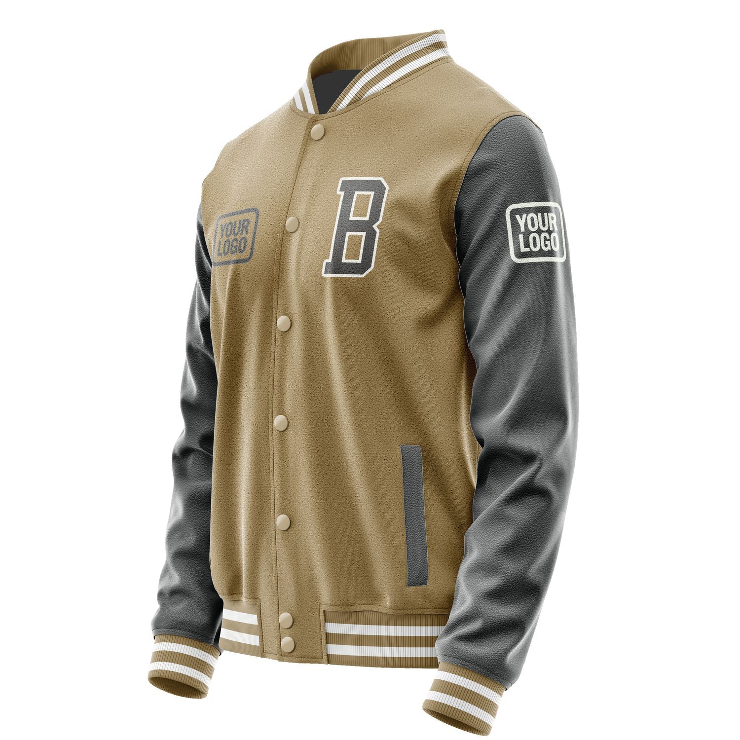 Maßgeschneidertes Hellkhaki Dunkelgrau Jacke JA252520251818202018