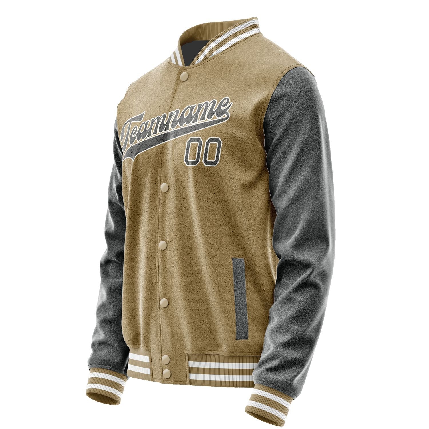 Maßgeschneidertes Hellkhaki Dunkelgrau Jacke JA2525202518B31820