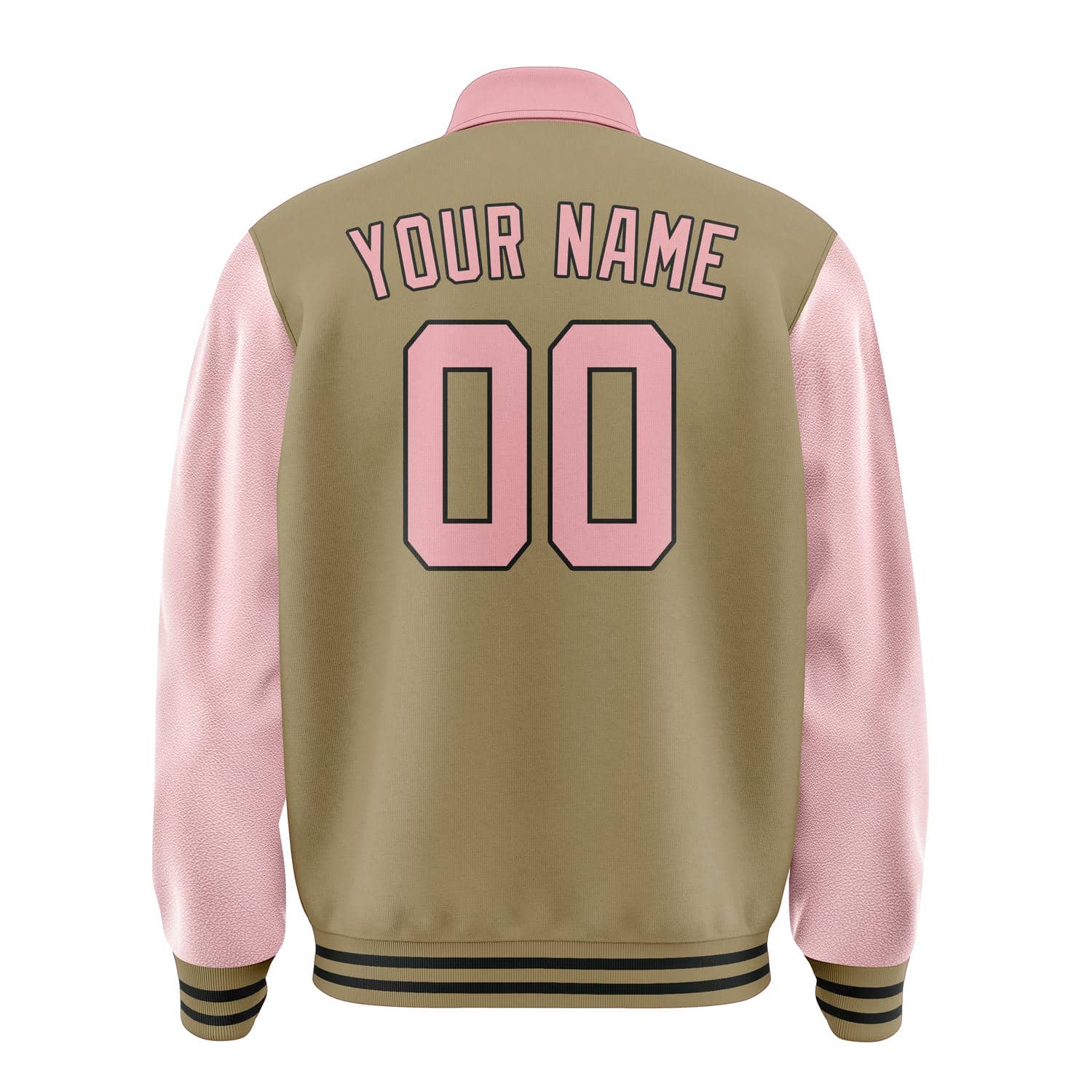 Maßgeschneidertes Hellkhaki Rosa Jacke
