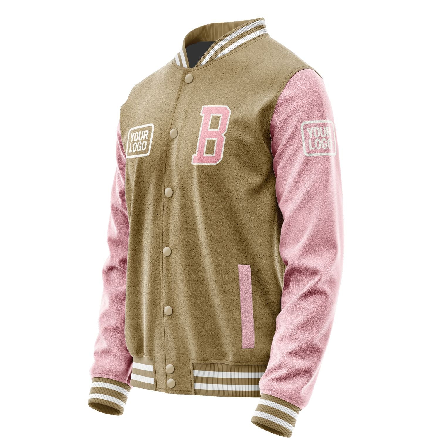 Maßgeschneidertes Hellkhaki Rosa Jacke JA252521251818212118