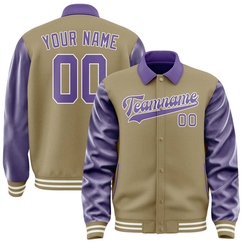 Maßgeschneidertes Hellkhaki Lavendel Jacke JA252523251818232318
