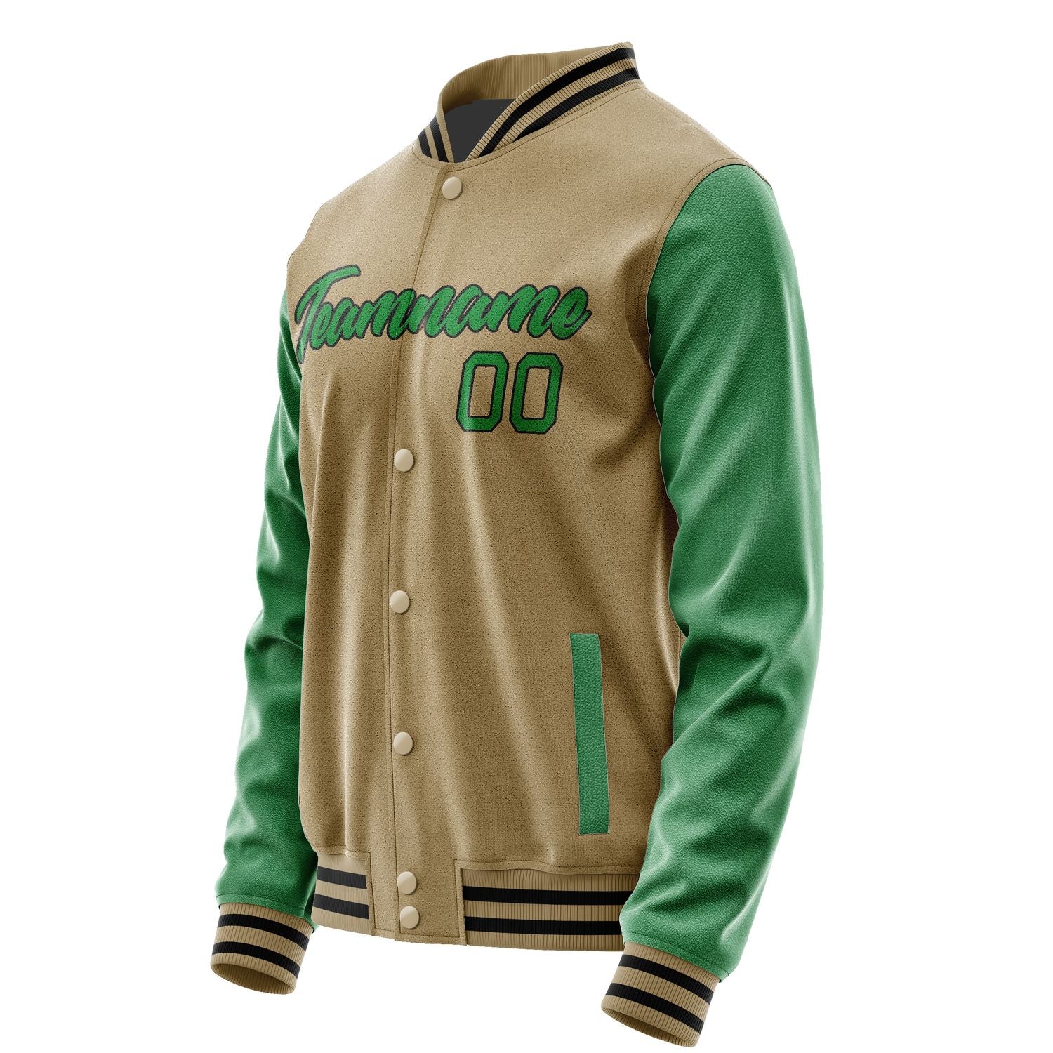 Maßgeschneidertes Hellkhaki Smaragdgrün Jacke JA2525242517B21724