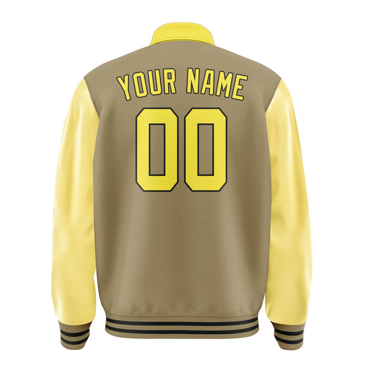 Maßgeschneidertes Hellkhaki Blassgelb Jacke