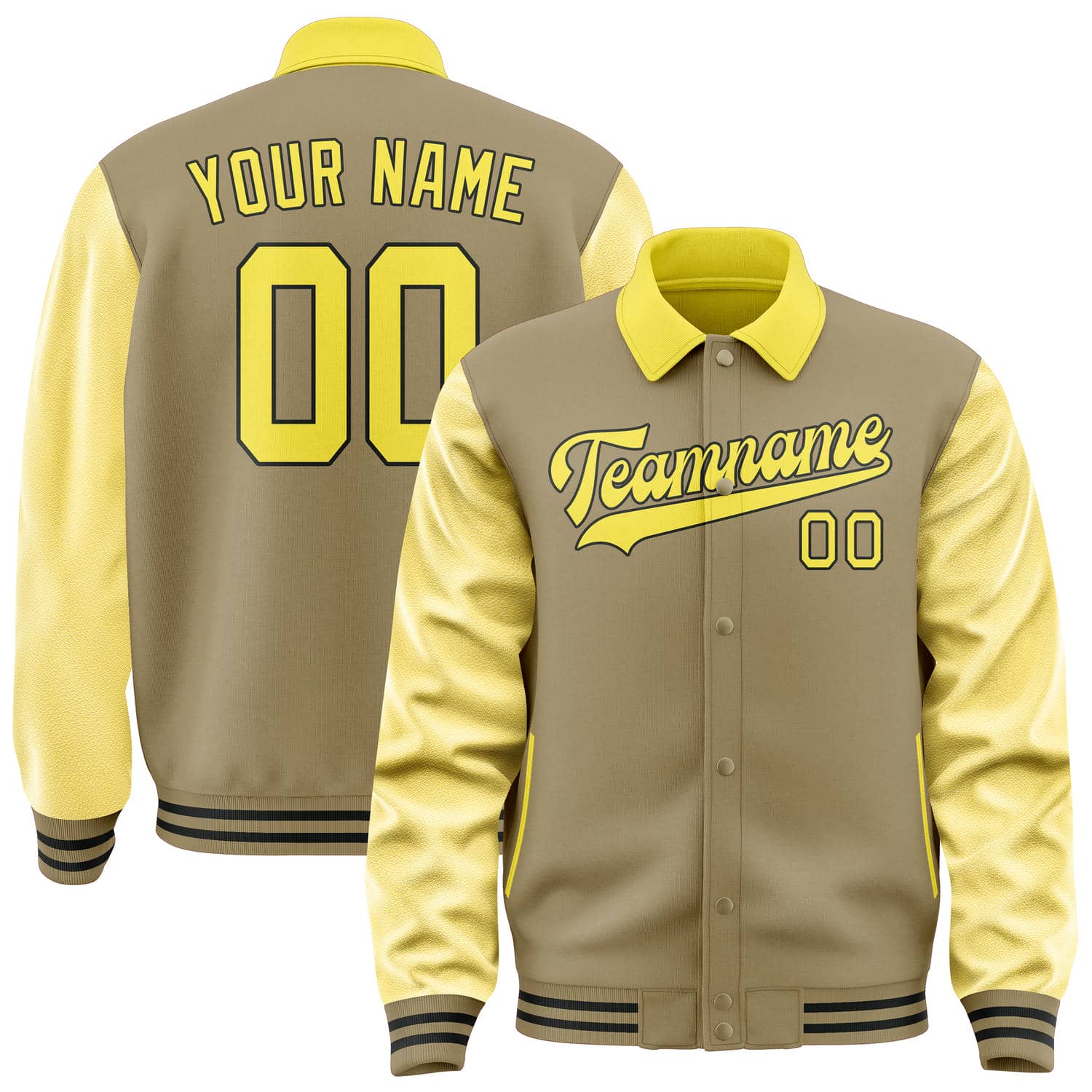 Maßgeschneidertes Hellkhaki Blassgelb Jacke JA252526251717262617