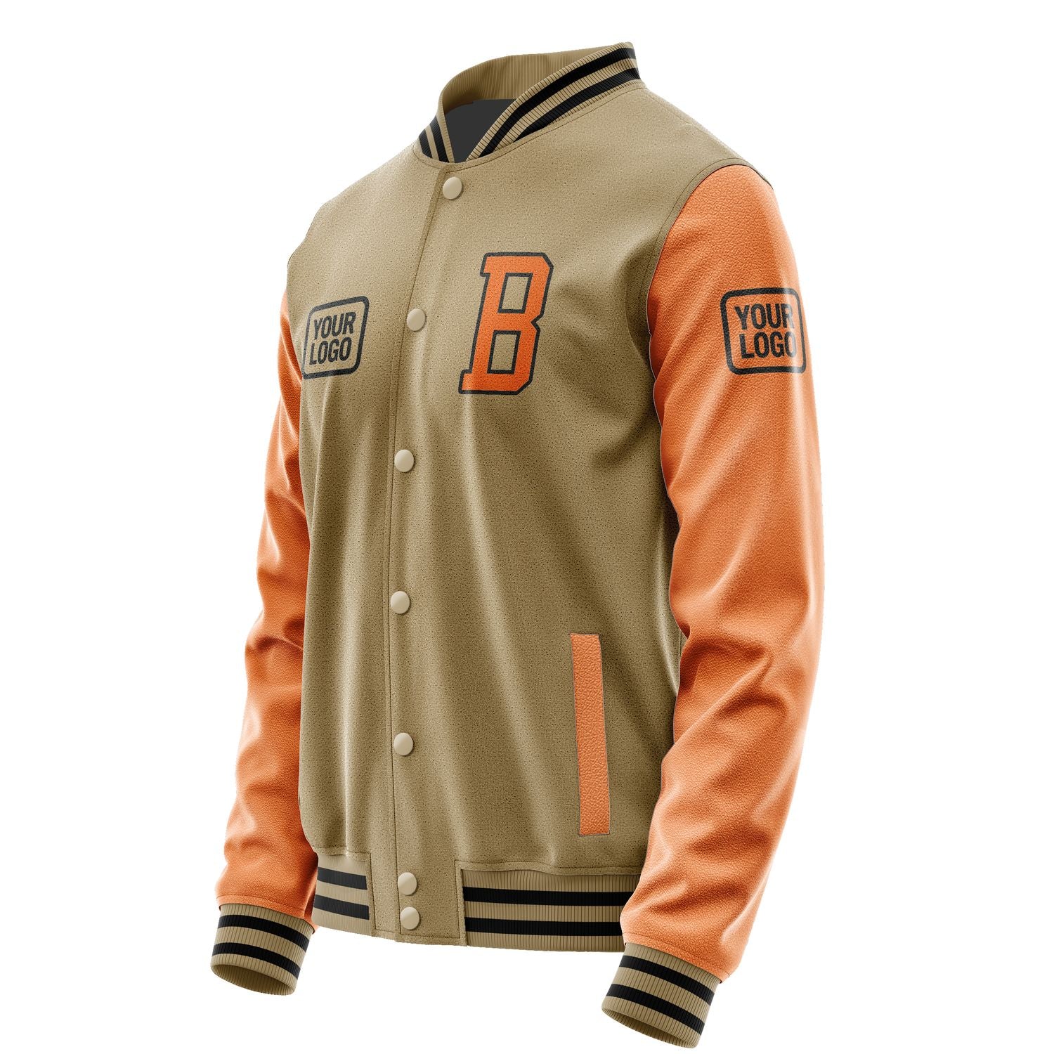 Maßgeschneidertes Hellkhaki Orange Jacke JA252528251717282817