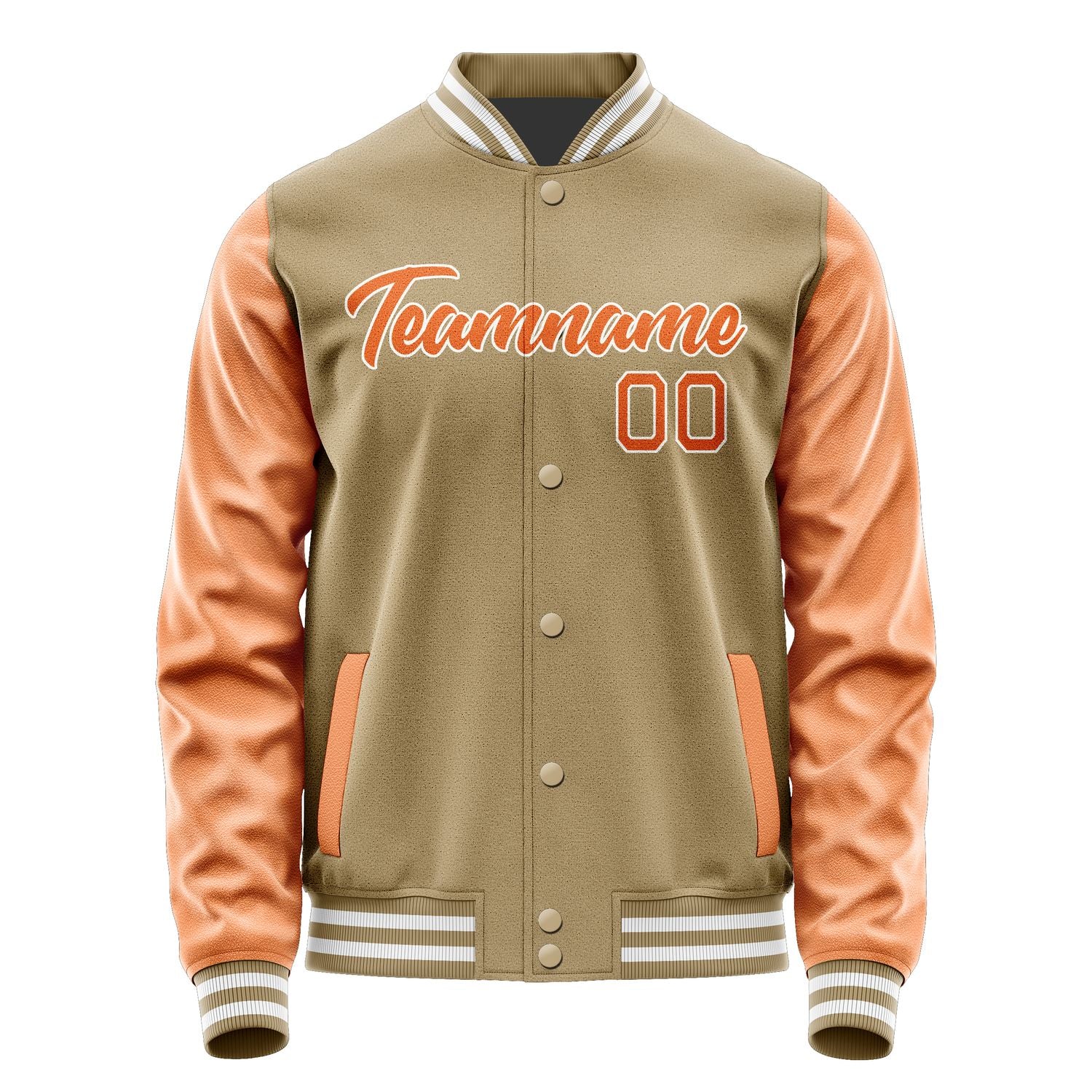 Maßgeschneidertes Hellkhaki Orange Jacke JA2525282517B21728