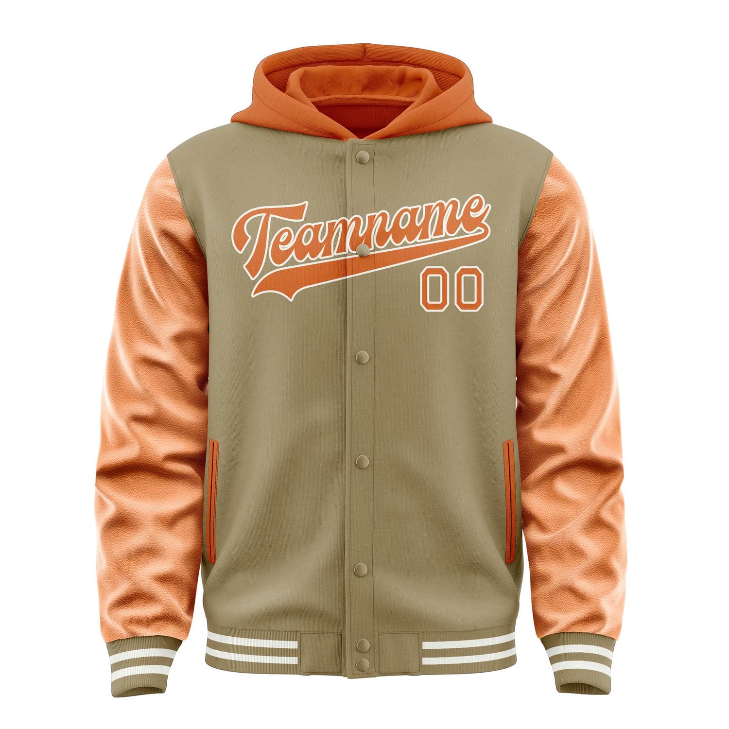 Maßgeschneidertes Hellkhaki Orange Jacke