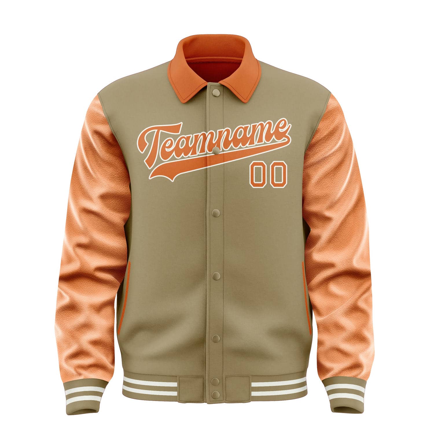 Maßgeschneidertes Hellkhaki Orange Jacke