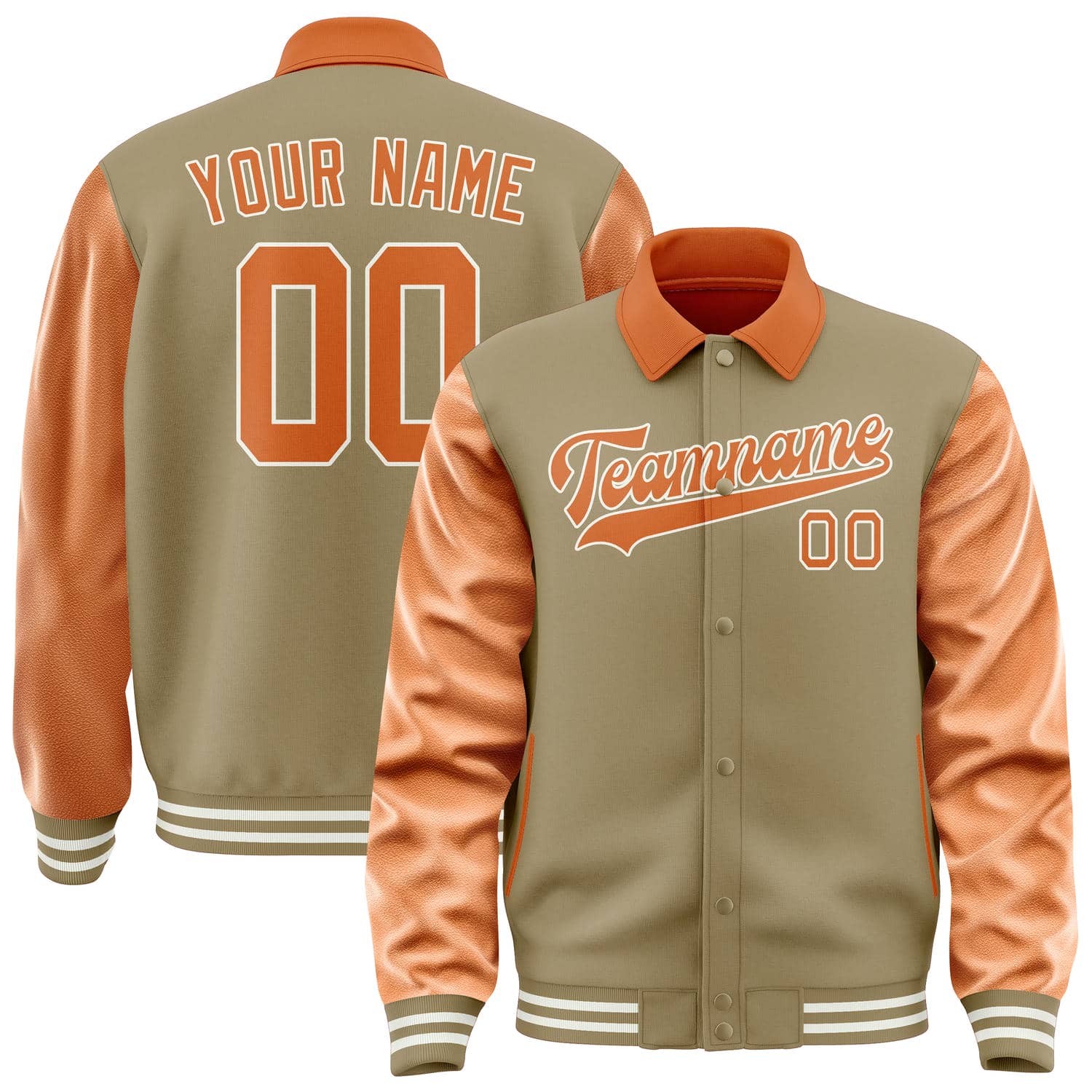 Maßgeschneidertes Hellkhaki Orange Jacke JA252528251818282818