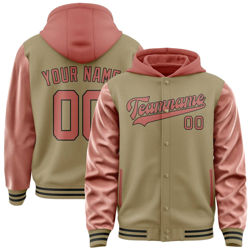 Maßgeschneidertes Hellkhaki Kupferrose Jacke JA252529251717292917