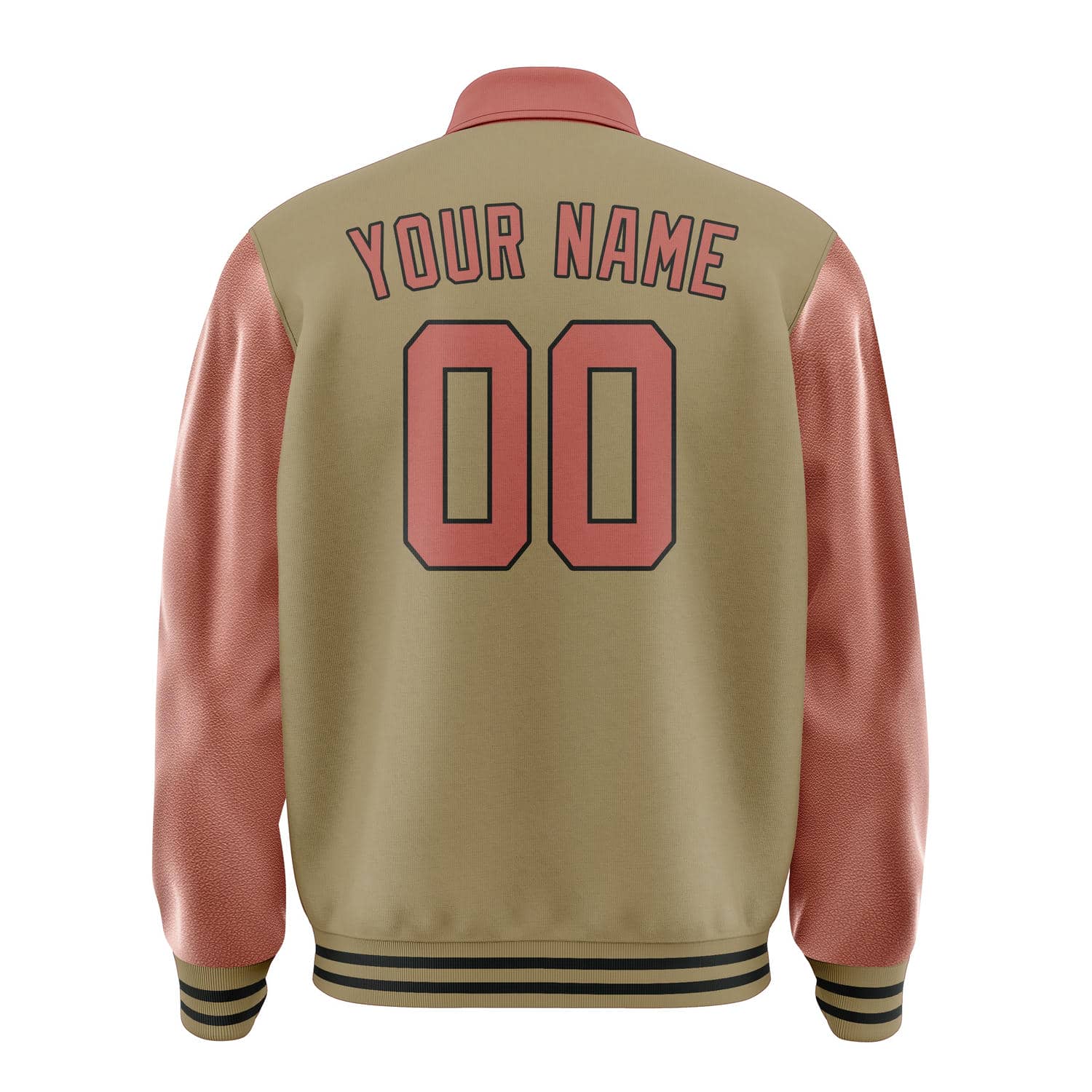 Maßgeschneidertes Hellkhaki Kupferrose Jacke